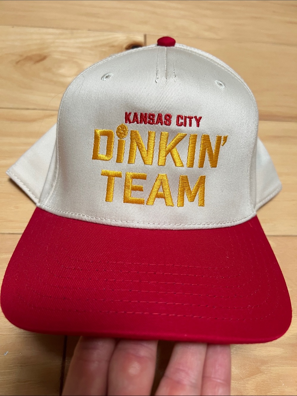 Kansas City Dinkin' Team Two-Tone Baseball Cap - Red & White